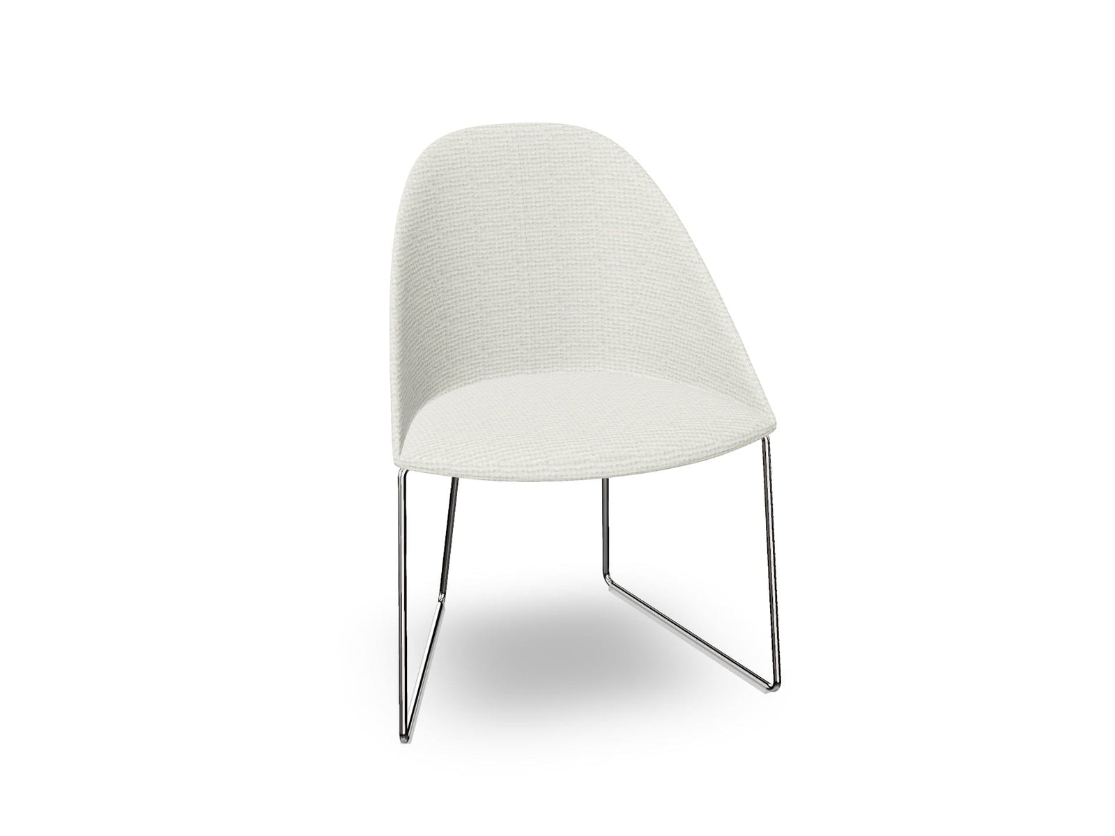Cila Fully Upholstered Chair With Sled Base Chairs Arper 