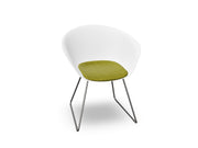 Duna 02 Sled Base Chair With Seat Cushion Chairs Arper 