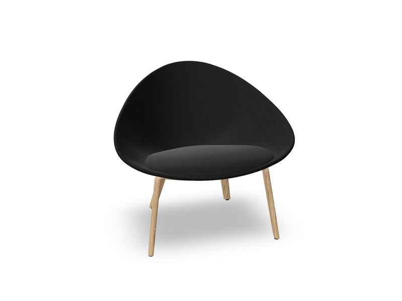 Adell 4 Leg Wood Lounge Chair With Fully Upholstered lounge chair Arper 