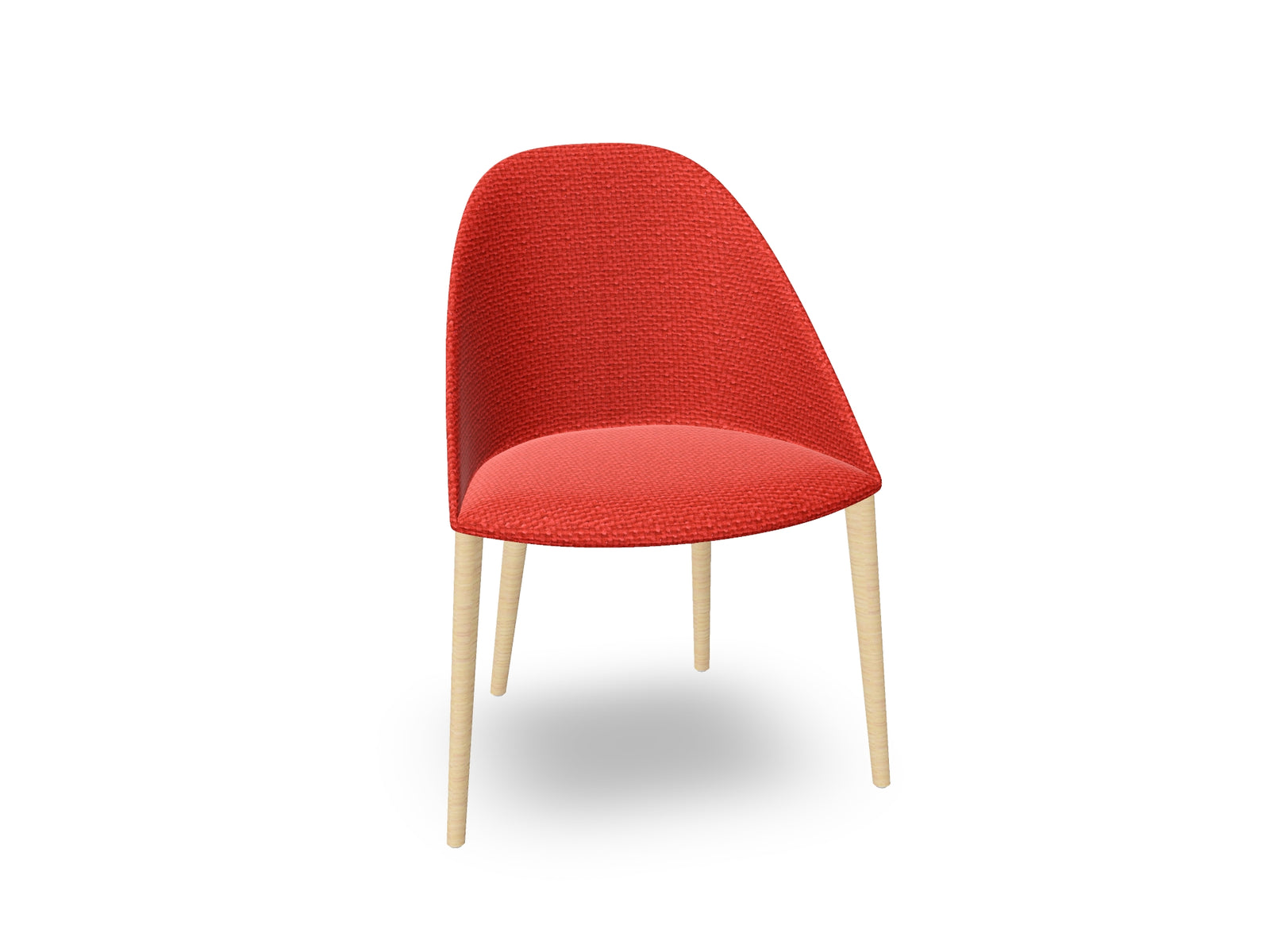 Cila Fully Upholstered Chair With Timber Oak Four-leg Base