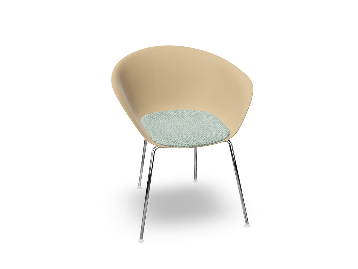 Duna 02 Four Leg Chair With Seat Cushion Chairs Arper 