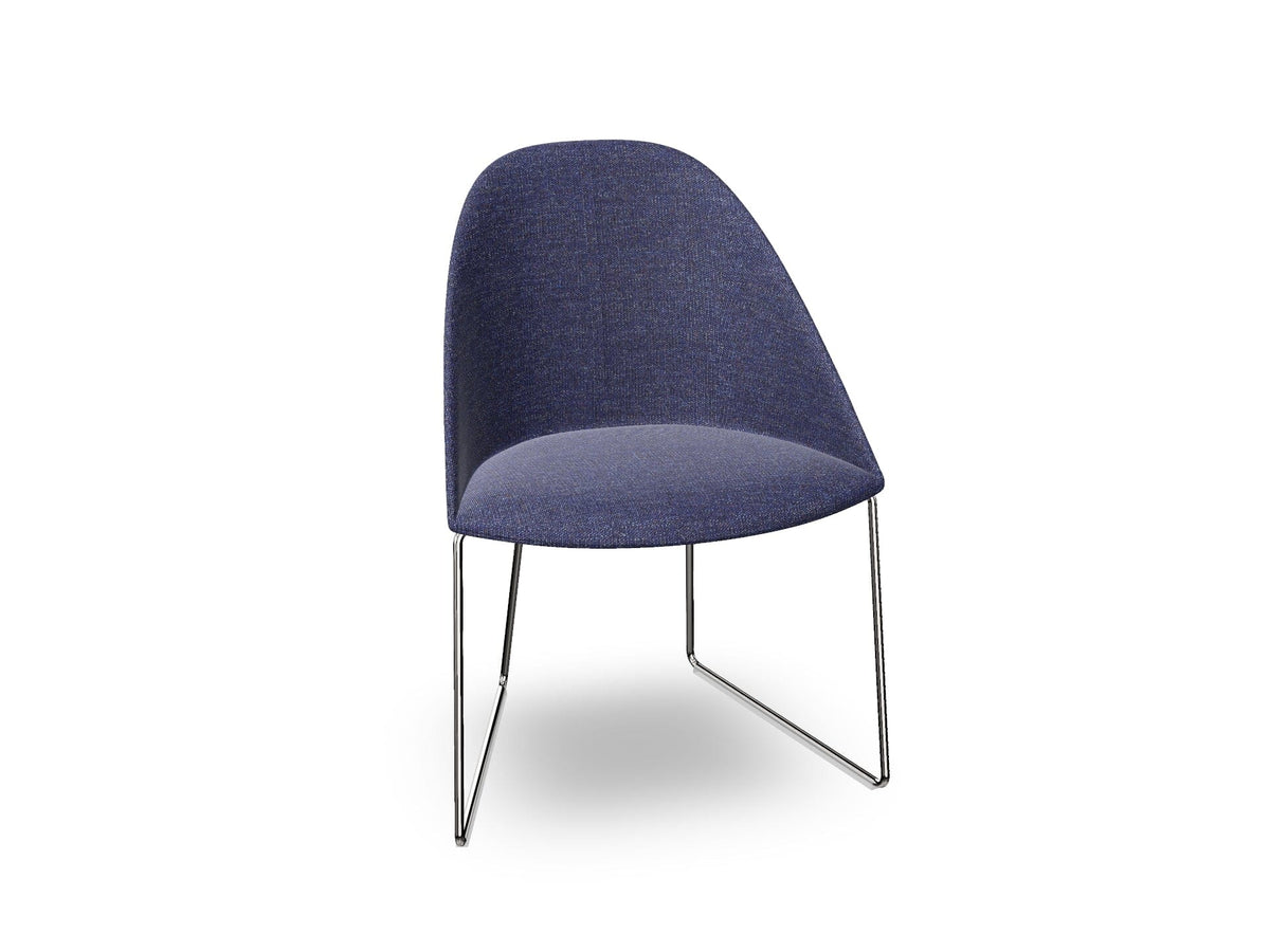 Cila Fully Upholstered Chair With Sled Base Chairs Arper 