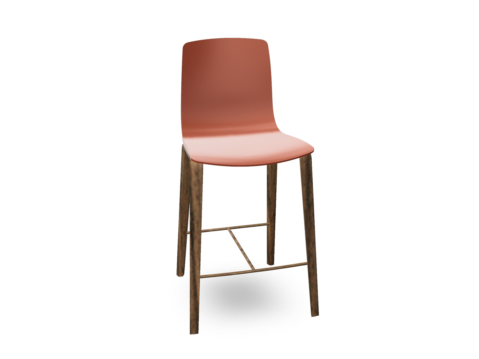 Aava 02-4 Wood Legs Polypropylene Counter & Bar Stool