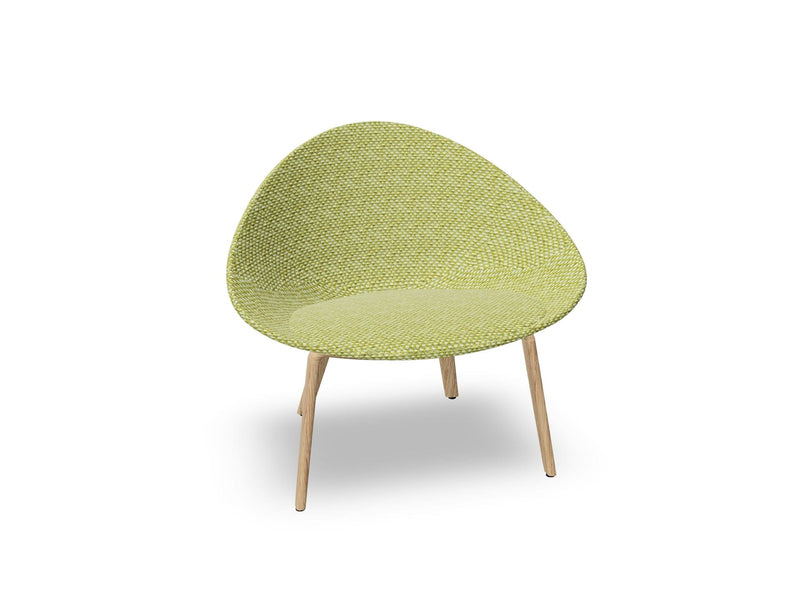 Adell 4 Leg Wood Lounge Chair With Fully Upholstered lounge chair Arper 
