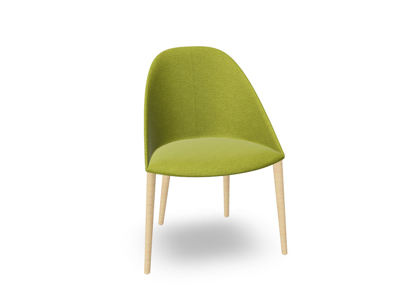 Cila Fully Upholstered Chair With Timber Oak Four-leg Base