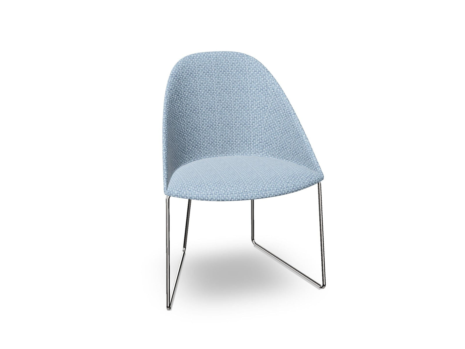 Cila Fully Upholstered Chair With Sled Base Chairs Arper 