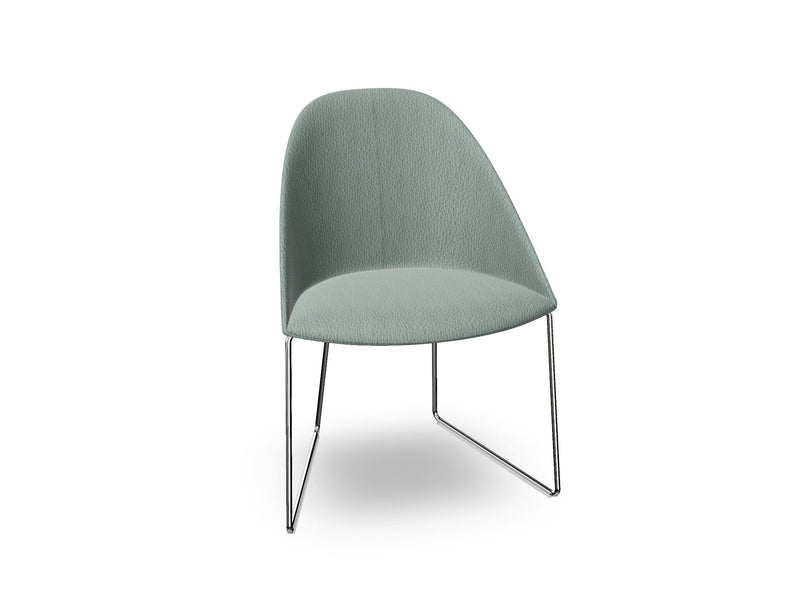 Cila Fully Upholstered Chair With Sled Base Chairs Arper 