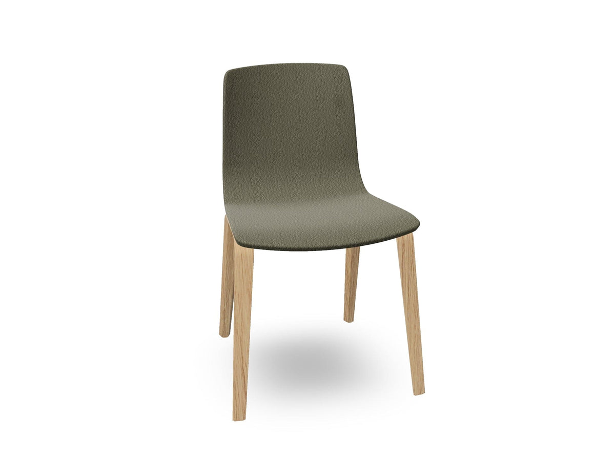 Aava 02-4 Wood Legs Chair With Fully Upholstered Chairs Arper 