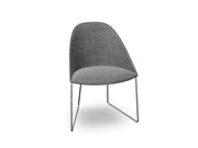 Cila Fully Upholstered Chair With Sled Base Chairs Arper 