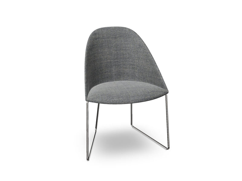 Cila Fully Upholstered Chair With Sled Base Chairs Arper 