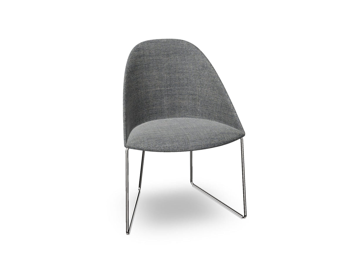 Cila Fully Upholstered Chair With Sled Base Chairs Arper 