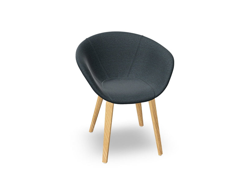 Duna 02 Wood Leg Chair With Full Upholstery Chairs Arper 