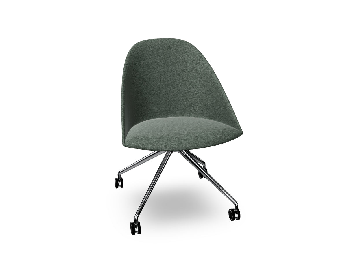 Cila Fully Upholtered Chair With Fixed Trestle Base