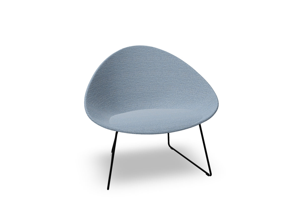 Adell Sled Base Lounge Chair With Fully Upholstered