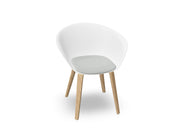 Duna 02 Wood Leg Chair With Seat Cushion Chairs Arper 