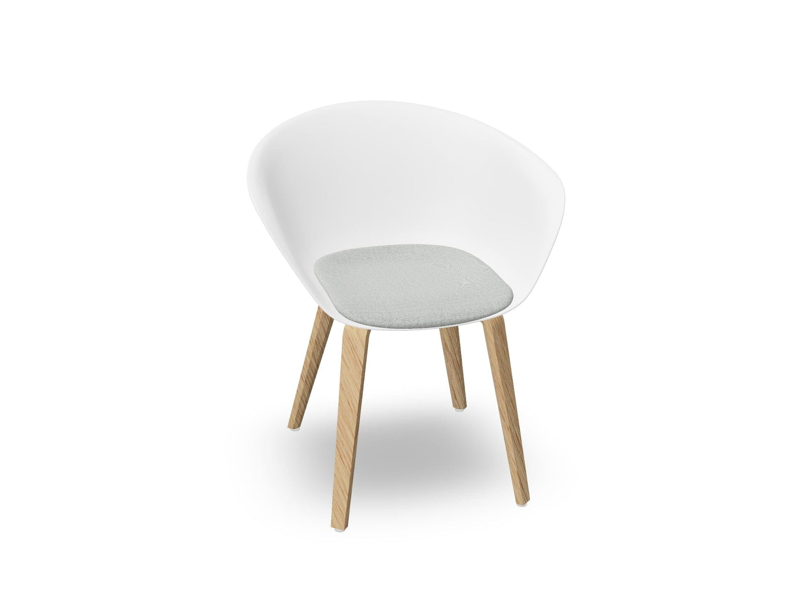 Duna 02 Wood Leg Chair With Seat Cushion Chairs Arper 