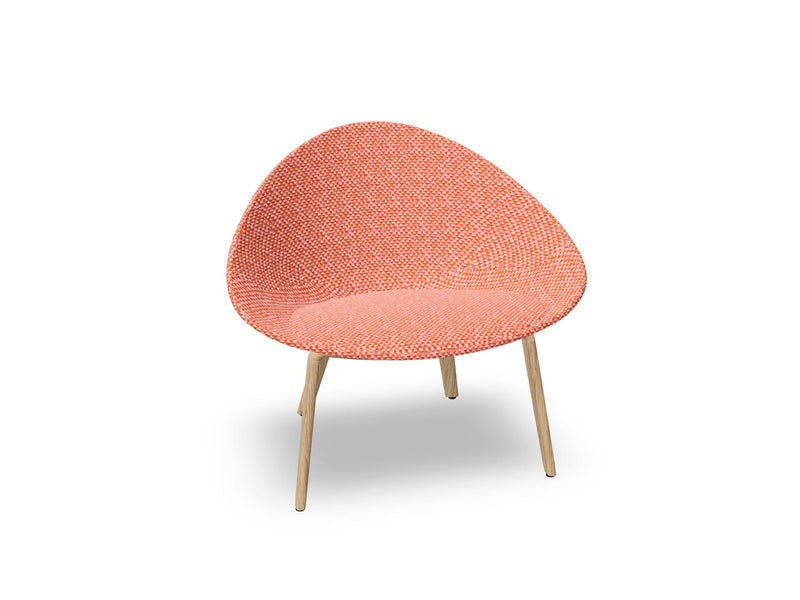 Adell 4 Leg Wood Lounge Chair With Fully Upholstered lounge chair Arper 