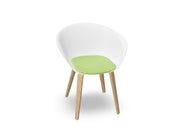 Duna 02 Wood Leg Chair With Seat Cushion Chairs Arper 