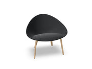 Adell 4 Leg Wood Lounge Chair With Fully Upholstered lounge chair Arper 