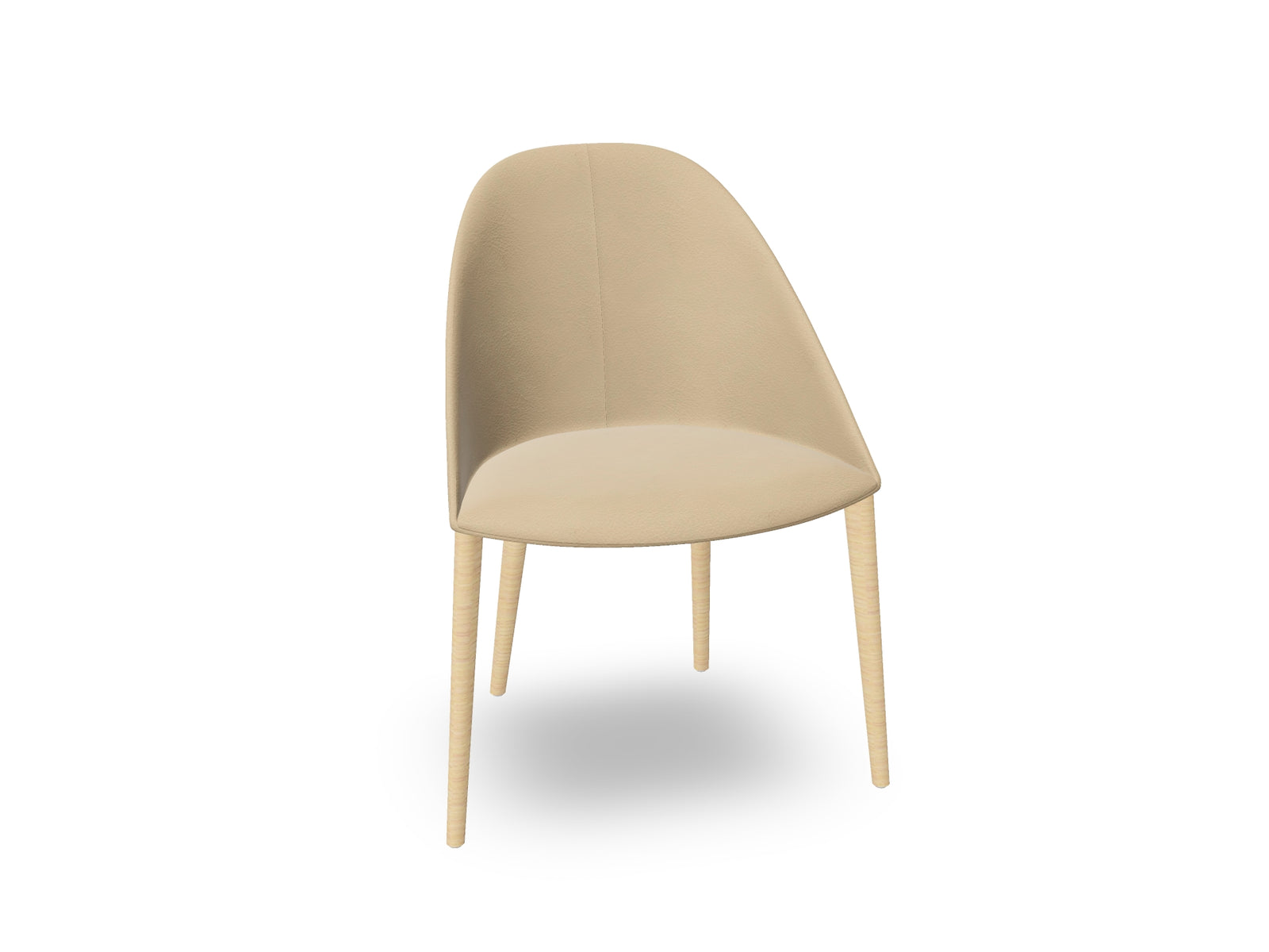 Cila Fully Upholstered Chair With Timber Oak Four-leg Base