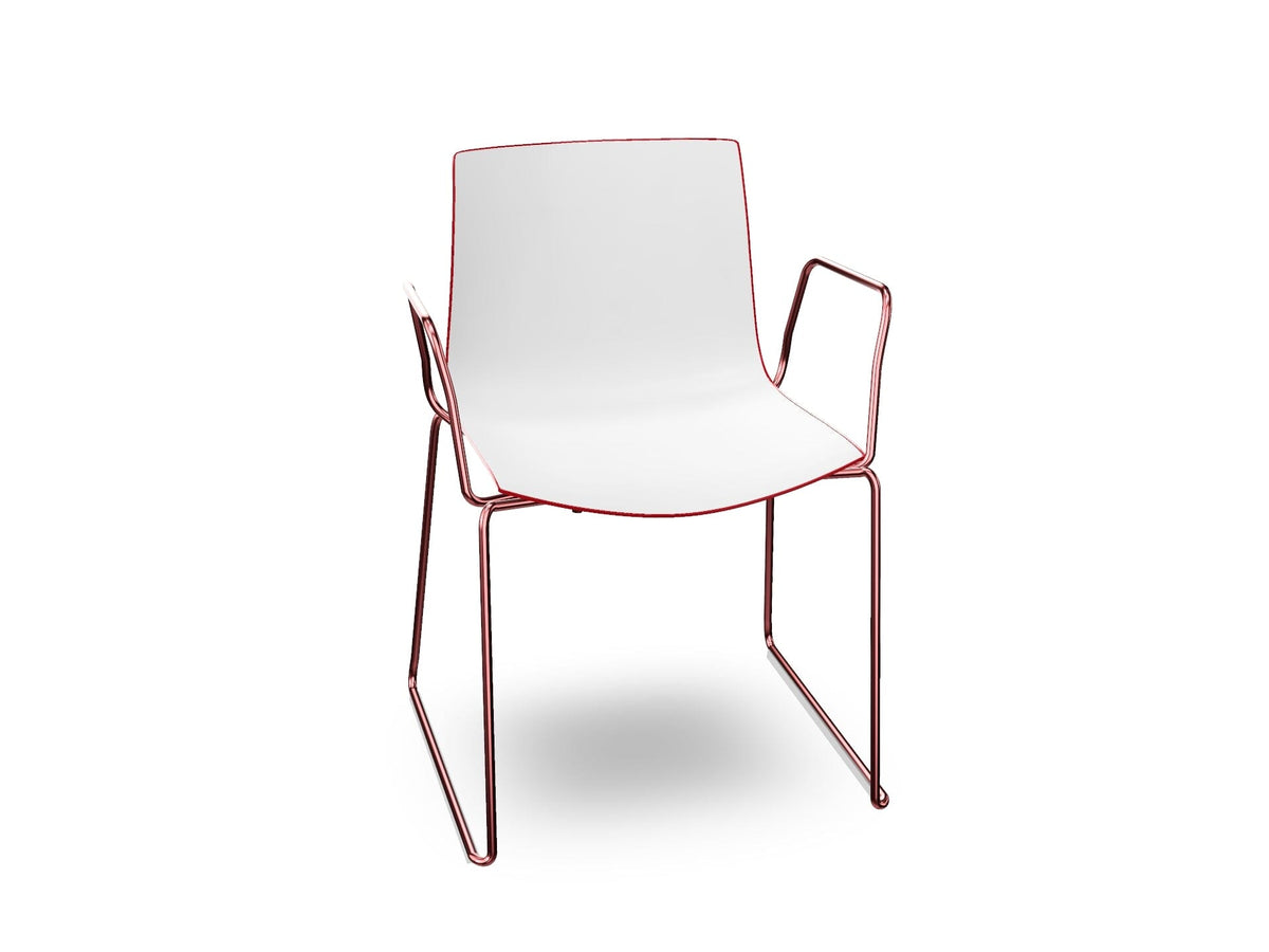 Catifa 46 Polypropylene Bi-Color Sled Base Chair Side/Dining Arper 