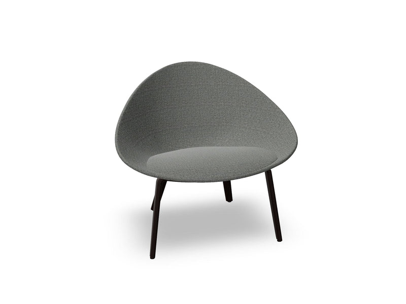Adell 4 Leg Wood Lounge Chair With Fully Upholstered lounge chair Arper 