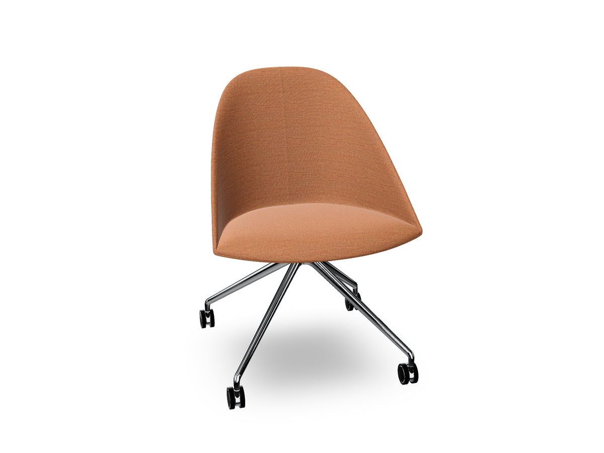 Cila Fully Upholtered Chair With Fixed Trestle Base