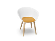 Duna 02 Wood Leg Chair With Seat Cushion Chairs Arper 