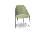 Cila Fully Upholstered Chair With Sled Base Chairs Arper 