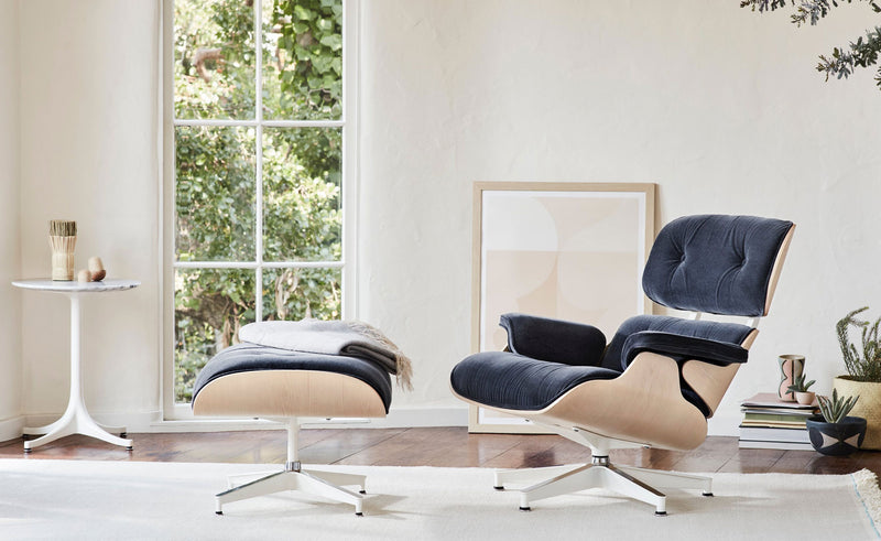 Eames Lounge Chair and Ottoman in Fabric by Herman Miller
