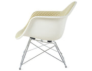 Eames Upholstered Armchair with Low Wire Base by Herman Miller