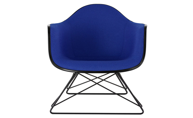Eames Upholstered Armchair with Low Wire Base by Herman Miller