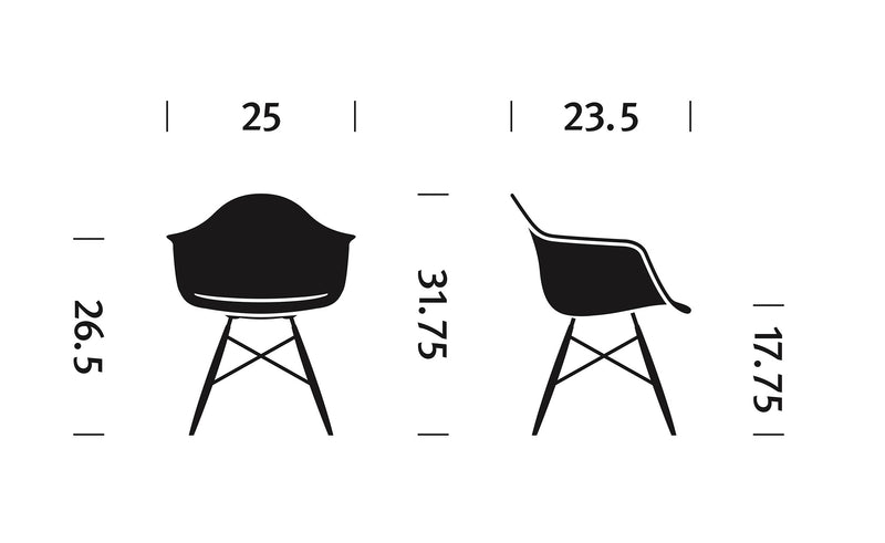 Eames Molded Fiberglass Armchair with Dowel Base by Herman Miller