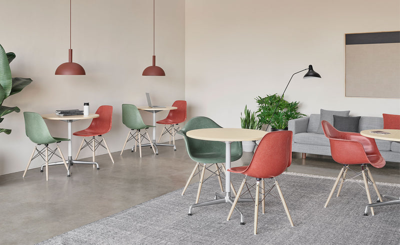 Eames Molded Fiberglass Armchair with Dowel Base by Herman Miller