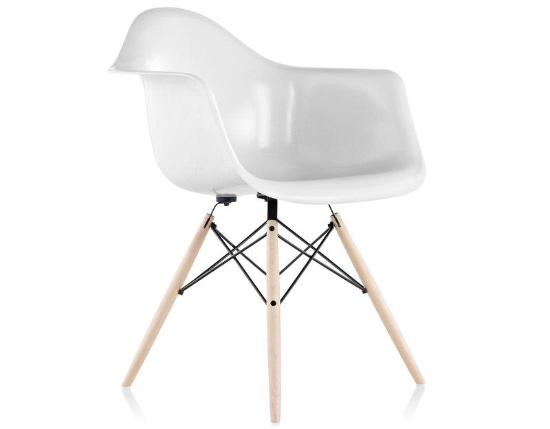Eames Molded Fiberglass Armchair with Dowel Base by Herman Miller