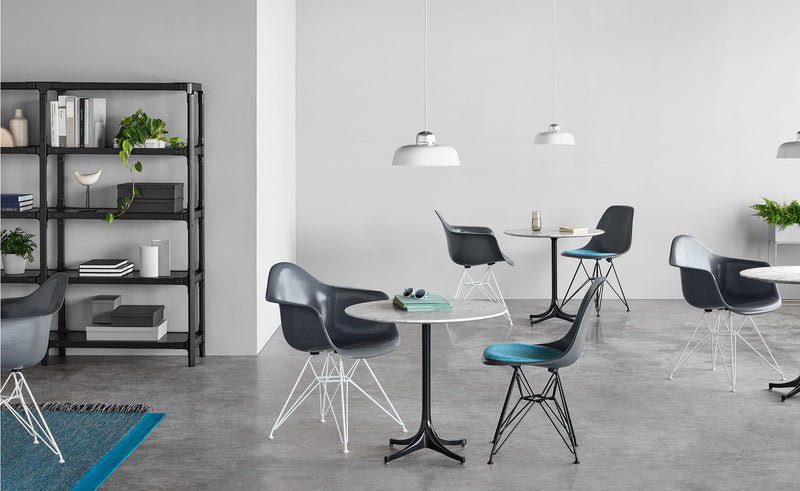 Eames Molded Fiberglass Armchair with Wire Base by Herman Miller