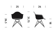 Eames Molded Fiberglass Armchair with Wire Base by Herman Miller