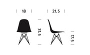 Eames Molded Fiberglass Side Chair with Wire Base by Herman Miller