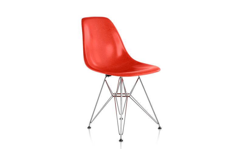 Eames Molded Fiberglass Side Chair with Wire Base by Herman Miller