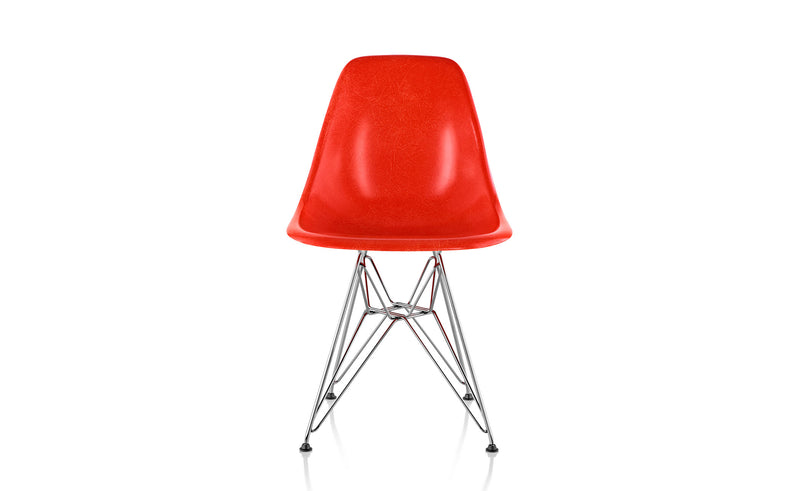 Eames Molded Fiberglass Side Chair with Wire Base by Herman Miller