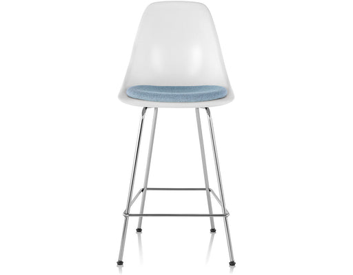 Eames Molded Fiberglass Stool with Seat Pad by Herman Miller