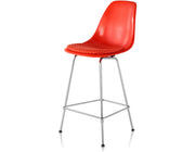 Eames Molded Fiberglass Stool with Seat Pad by Herman Miller