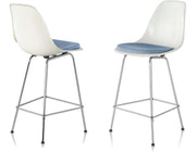 Eames Molded Fiberglass Stool with Seat Pad by Herman Miller