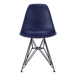 Eames Molded Plastic Side Chair, Herman Miller x HAY Side/Dining herman miller Black Blue 