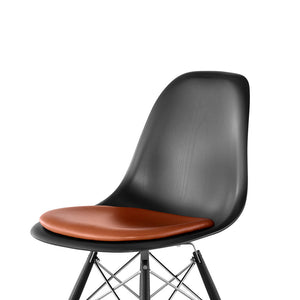 Eames Molded Wood Side Chair Dowel Base with Seat Pad