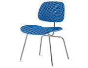 Eames Upholstered Molded Plastic Dining Chair Metal Base DCM EC-127 by Herman Miller