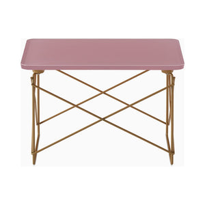 Eames Wire Base Low Table, Herman Miller x HAY side/end table herman miller Powder pink top/Toffee base 
