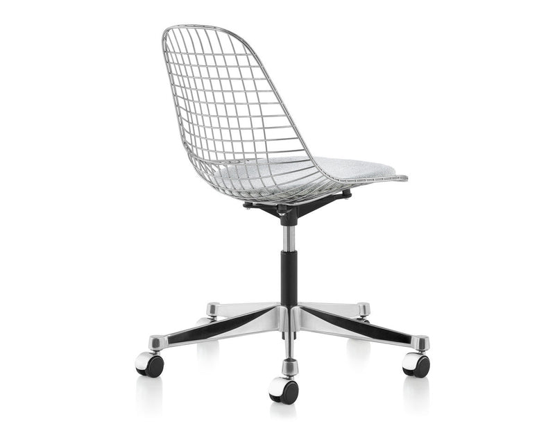 Eames Wire Side Chair with Task Base by Herman Miller