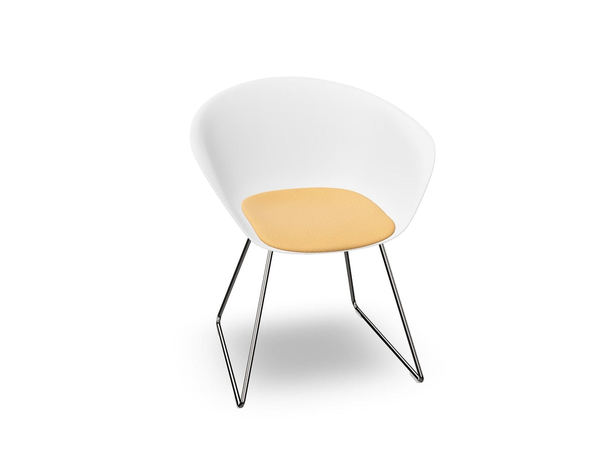 Duna 02 Sled Base Chair With Seat Cushion Chairs Arper 