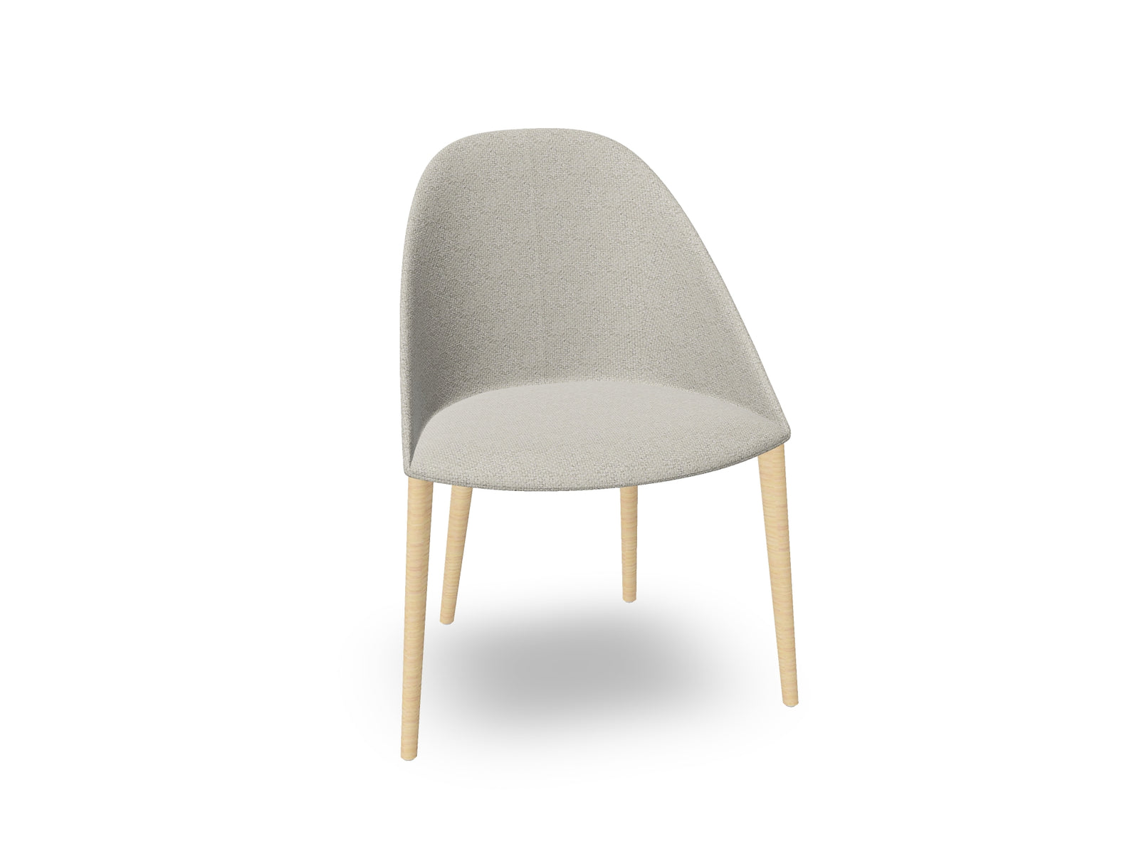 Cila Fully Upholstered Chair With Timber Oak Four-leg Base